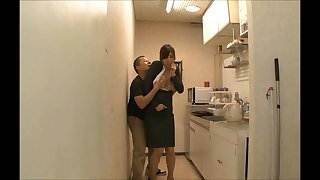 hesitant office lady being lick 